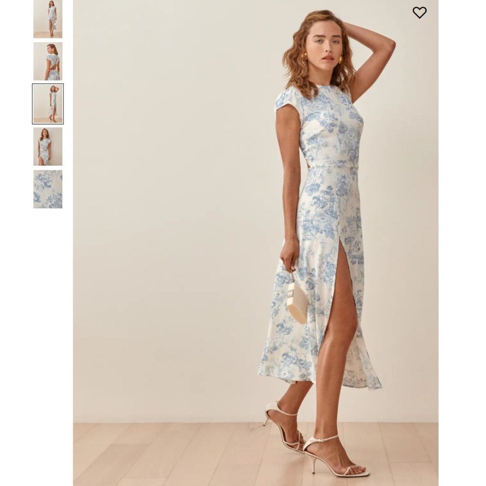 COPY - Reformation Gavin Midi Dress - Teacup